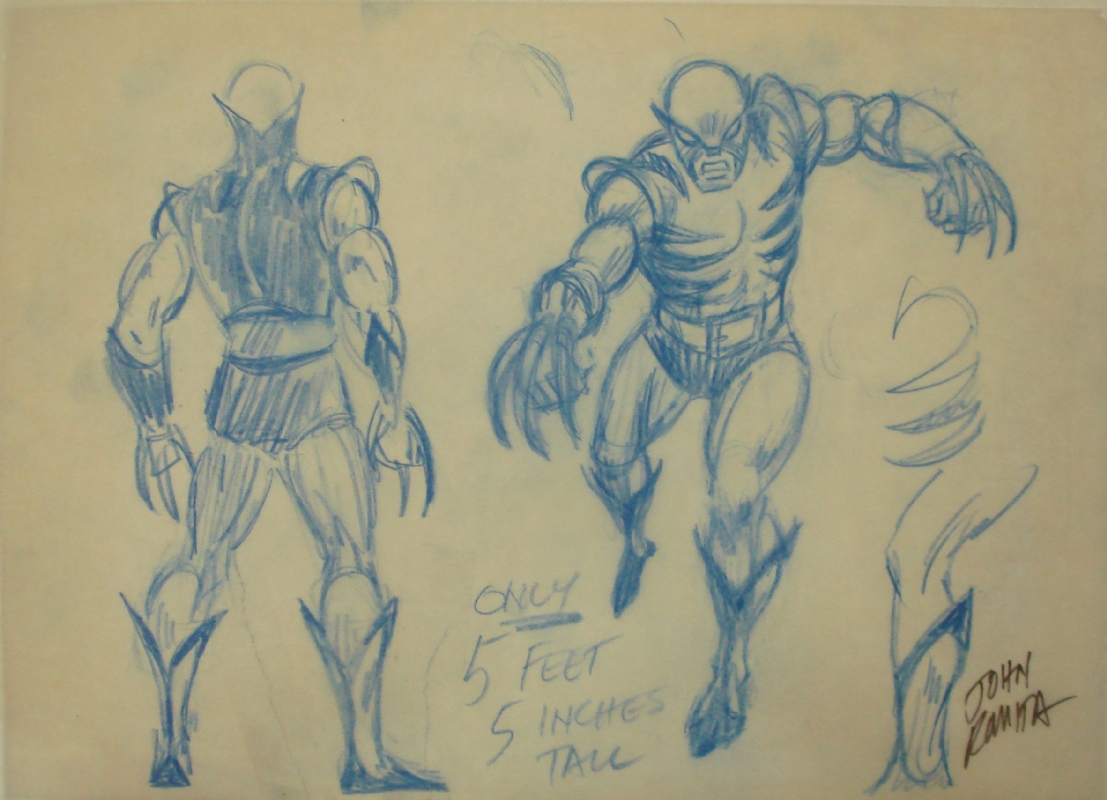 John Romita's original sketches for the Wolverine